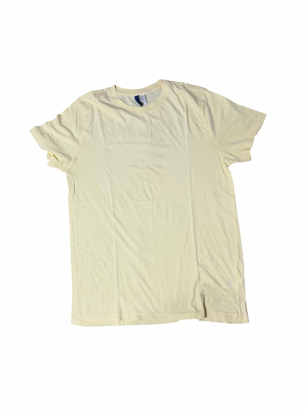 H&M Divided Men’s 100% Cotton Light Yellow T-Shirt Medium Casual Basic Tee
